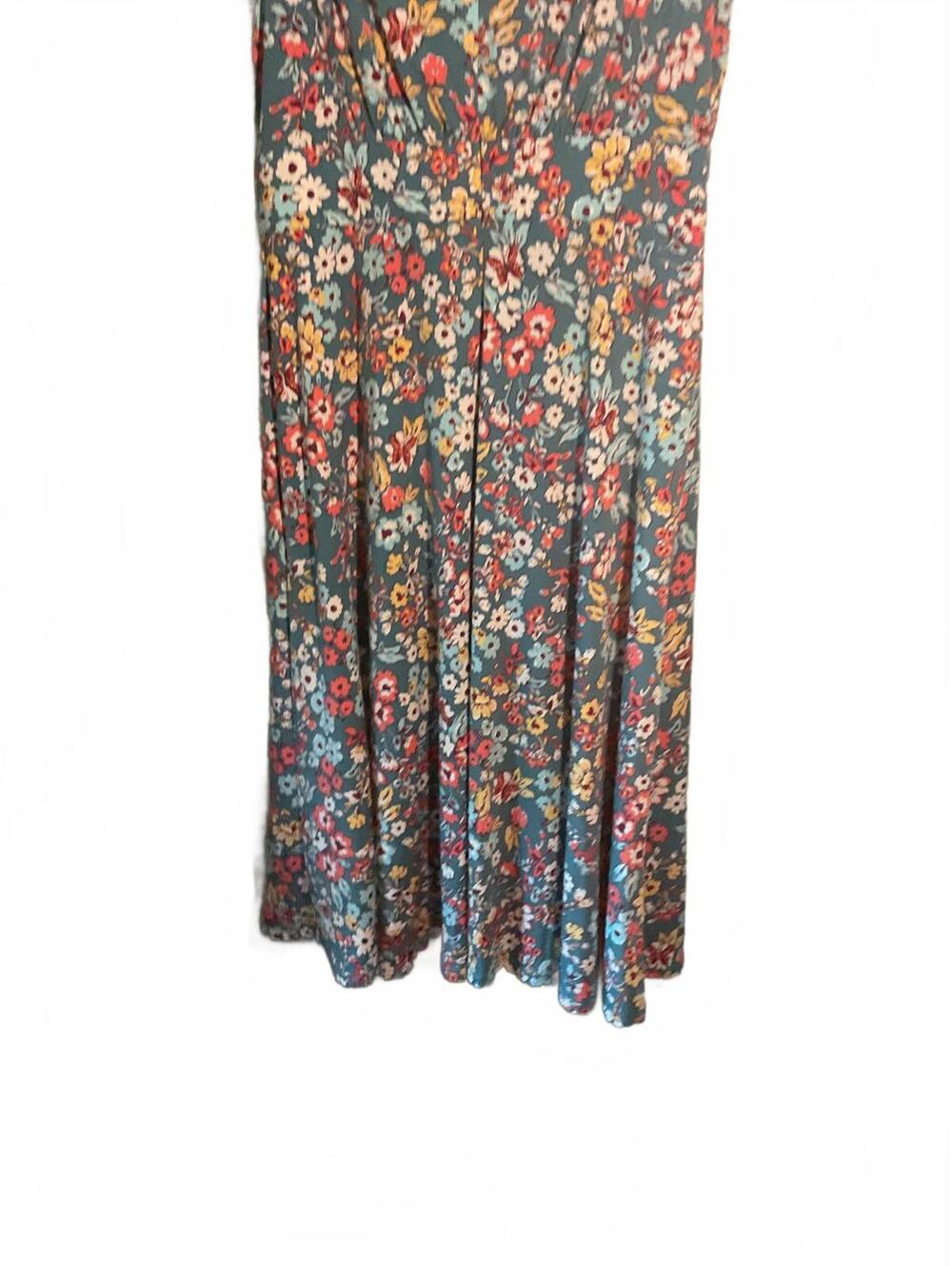 North style Beautiful Floral Print Summer Dress with Pleated Bodice Size 12 - Picture 9 of 9